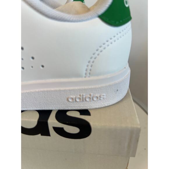 Adidas Advantage Base 2.0 Kids' Shoes white and green size 12k New - Picture 3 of 9